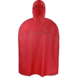 normani Regenponcho Kinder Regenponcho Cherrapunji Kids Wasserdichter Regencape mit Kapuze und Reflektor - Jungen und Mädchen rot