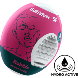 Satisfyer Masturbator Egg - Bubble, violett | weiß