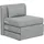 Homcom Schlafsessel 2-in-1 Polyester 75 x 74 x 80 cm Grau mit Kissen