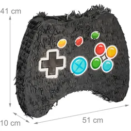 Relaxdays Piñata Set 3-TLG. Controller zum Aufhängen Bunt
