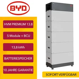 BYD B-Box Premium HVM 13,8 kWh 1x Batteriekontrolleinheit + 5x HVM Batteriemodul