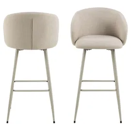 Actona Barhocker Eleanor 54 x 105 x 52 cm Beige/Grau