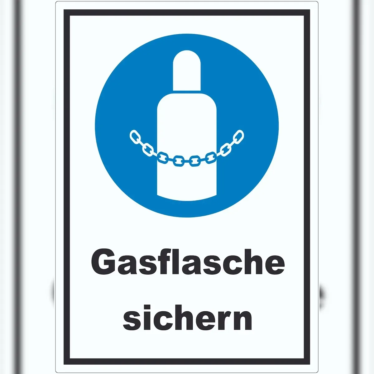 Gasflaschen sichern Aufkleber A2 (420x594mm)