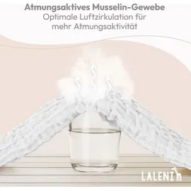 Laleni 10er Set Mulltücher Spucktücher Baby - saugstarke Mullwindeln aus 100% Baumwolle ® Moltontücher, Musselin Tuch Baby, 70x70 cm, weiß