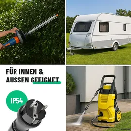 greate 230V Schuko Stecker wasserdicht nach IP54 - Schukostecker