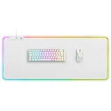deltaco WMP90 RGB Gaming Mauspad XL Weiss