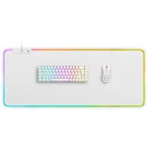deltaco WMP90 RGB Gaming Mauspad XL Weiss