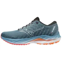 Mizuno Wave Inspire 19 Running Shoes, Provincial Blue/White/Light Orange,