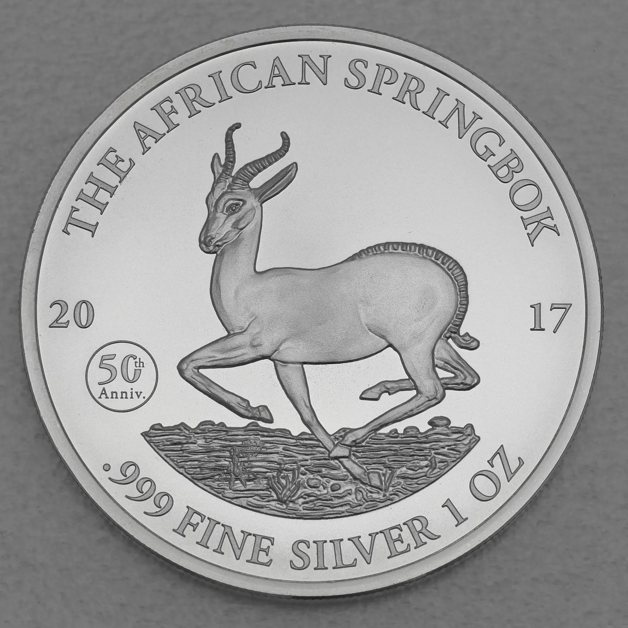 Silbermünze 1oz Springbock 2017 (Gabun)