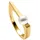 Steel_art Fingerring Margarita goldfarben in weiss | Gr.: 50