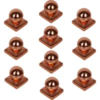 Trutzholm 10x Pfostenkappe Kupfer 71 mm Kugel Abdeckkappe Für Pfosten 7 x 7 cm