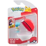 Pokémon PKW3630 - Clip 'N' Go (Quaxly with Poké Ball - Kwaks und Pokéball, offizieller Pokéball mit 5 cm Figur