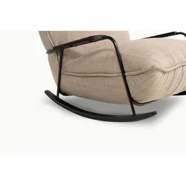Designwerk Schaukelsessel Fluffy Stoff 86 x 82 x 110 cm Grau/Taupe mit Schaukelfunktion