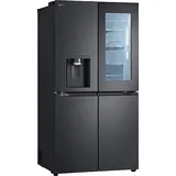 !!!Aktion!!! LG GMG960EVEE Side-by-Side Kühlschrank mit InstaView® 638 L, Essence Black Steel