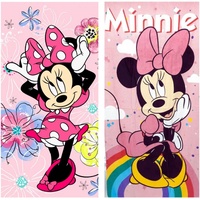 damaloo 2er Handtuch Set mit Minnie Mouse Motiv - Duschhandtuch 70x140 cm - Badehandtuch Kinder - Kinderhandtuch Mädchen - Strandtuch Kinder und Erwachsene