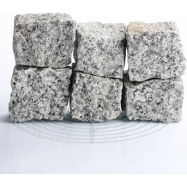 Schicker Mineral Mineral Granit Pflastersteine hellgrau 5x5x5 cm 25 kg