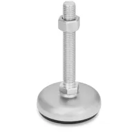Ganter norm 31-50-M10-50-B1-SK Edelstahl-Stellfüße, mit Gummiauflage,