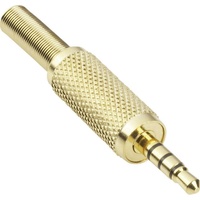 BKL Electronic 1103057 Klinken-Steckverbinder 3.5mm Stecker, gerade Polzahl: 4 Stereo Gold 1St