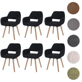 MCW Esszimmerstuhl MCW-A50 II Textil schwarz-grau 6er Set