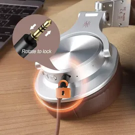 OneOdio Fusion A70 Over Ear Headset Bluetooth® Stereo Silber, Braun High-Resolution Audio Headset, Schwenkbare Ohrmuscheln DJ