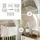 Waldin Mobiles Babybett OWAL aus Holz 7in1 mit Matratze, mitwachsend,Stoffe Weiß Löwenzahn,Holz olive - Olive