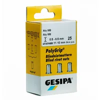GESIPA Blindniettechnik GmbH Gesipa PolyGrip Blindnietmuttern Mini-Pack Alu M