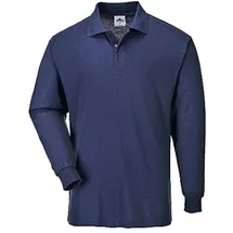 PORTWEST Genoa Langarm Polo-Shirt, Größe: S, Farbe: Marine, B212NARS
