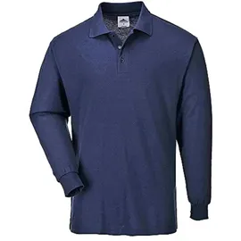 PORTWEST Genoa Langarm Polo-Shirt, Größe: S, Farbe: Marine, B212NARS