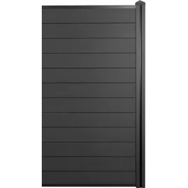 Mendler Windschutz WPC-Sichtschutz Sarthe 98 x 189 x 9 cm Grau WPC