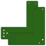 Denios Montageplatten Glasrahmentüren - 17,5 cm kurz, sabotagesicher, mit Bohrungen