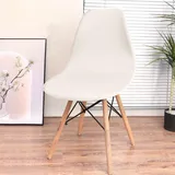 LIVEINU Stuhlhussen Universal Stretch Wasserdichter Stuhlbezug Hussen für Stühle Abnehmbare Esszimmerstühle Bezug Hussen für Küchenstühle Hotel Bankett, Beige Weiß