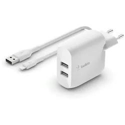 Belkin WCD001VF1MWH Ladegerät für Mobilgeräte Weiß Indoor