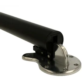 MS Beschläge Abklappbares Tischbein 870mm Schwarz d: 50mm Möbelfuß Tischfuß aus Metall