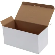 TransPak Wellpapp-Faltkarton 1-wellig, 236 x 118 x 115 mm, weiß, Automatikboden