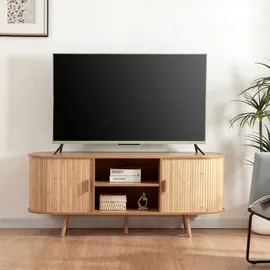 [en.casa] Nordkapp Sideboard 140 x 40 x 56 cm Beige/Holz