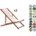 Beliani Avellino Liegestuhl 2er Set 200 x 60 x 80 cm Weiß/Dunkelbraun klappbar