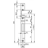 wilka schließtechnik gmbh P672 Schließblech Edelstahl Matt 24x243 mm