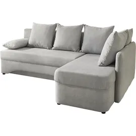 Jockenhöfer Ecksofa JOCKENHÖFER GRUPPE "Nivaris L-Form, B: 197 cm", grau (hellgrau), B:197cm T:85cm, Korpus: 100% Polyester;Kissen: 100% Polyester, Sofas, Ecksofa, mit Bettfunktion & Bettkasten, Unser Dauertiefpreis