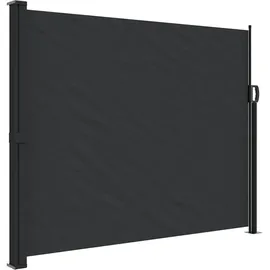 vidaXL Seitenmarkise Ausziehbar 160 x 600 cm Schwarz Polyester