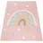 Paco Home Kinderteppich Teppich Kinderzimmer Mädchen Jungs Verschiedene Motive Und Größen, Grösse:80x150 cm, Farbe:Rosa Weiß