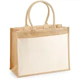 Westford Mill Jute Einkaufstasche Jute-Tasche W427 natural 42 x 33 x 19 cm