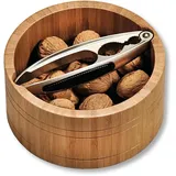 KESPER Nussknacker Nussschale Ø 17 x H 8 cm Braun Silber