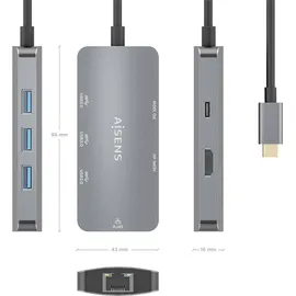 AISENS ASUC-6P019-GR USB-C 6 in 1 AISENS PC
