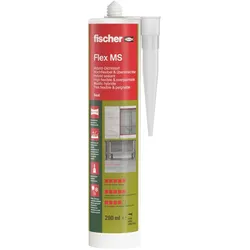 fischer Flex MS Dichtstoff - Inhalt (ml): 310 - Farbe: weiß - Menge: 1 Stück