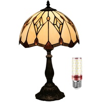 Uziqueif 12 Zoll Tiffany Tischlampen, Tiffany Lamp, Schlafzimmer Lampen Nachttisch, Wohnzimmer Dekoration Vintage Tischlampe