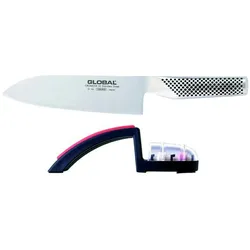 Global Starter Set: Santoku + Handschleifer