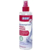 SOS Schuhdesinfektionsspray Fuß Desinfektion, alkoholisch, antibakteriell, gegen Fußpilze, 250ml