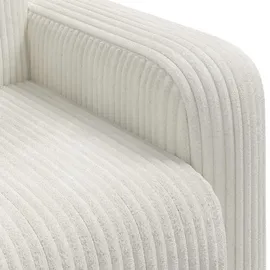 vidaXL Sessel Creme Cord 72 x 71 x 70 cm Creme mit Rollen