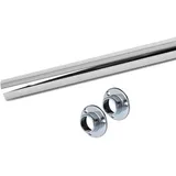 HOOZ Kleiderstange Chrom mit Halterung in 5 Längen 60-120cm