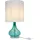 Relaxdays Tischlampe Weiß-Blau